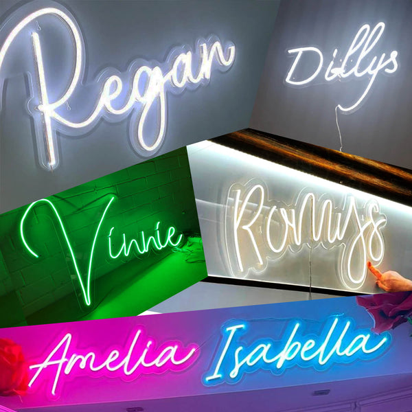 Name neon store lights for room