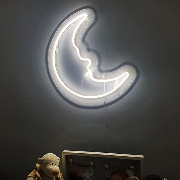 Moon neon sign