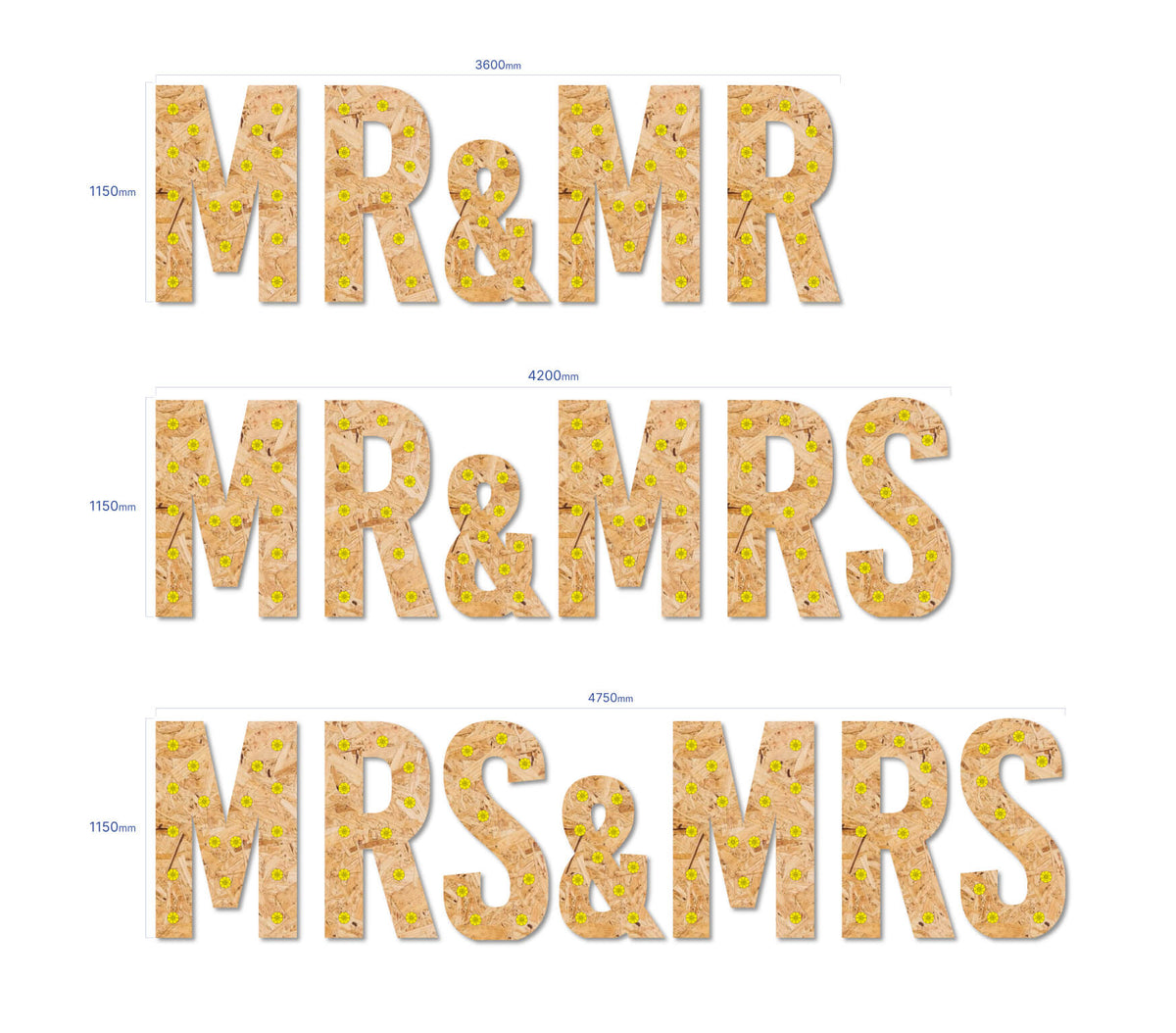 Wedding Letters - Fairground Style