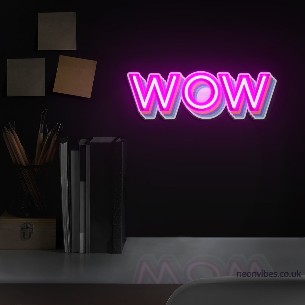 Wow neon sign