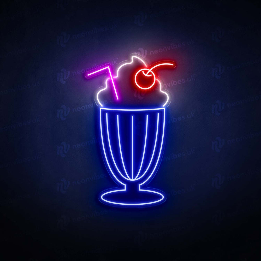 Milkshake neon sign