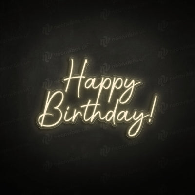 Happy Birthday neon sign - V3 - Neon Vibes® neon signs