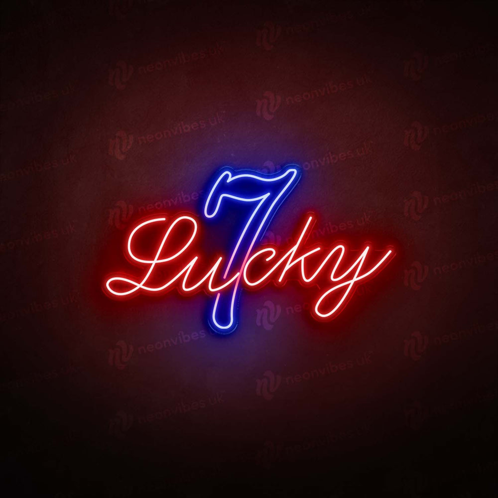 Lucky 7 neon sign