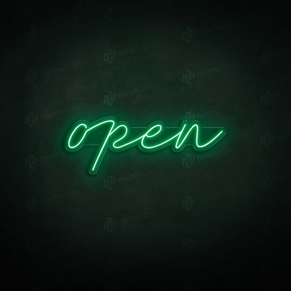 Open neon sign