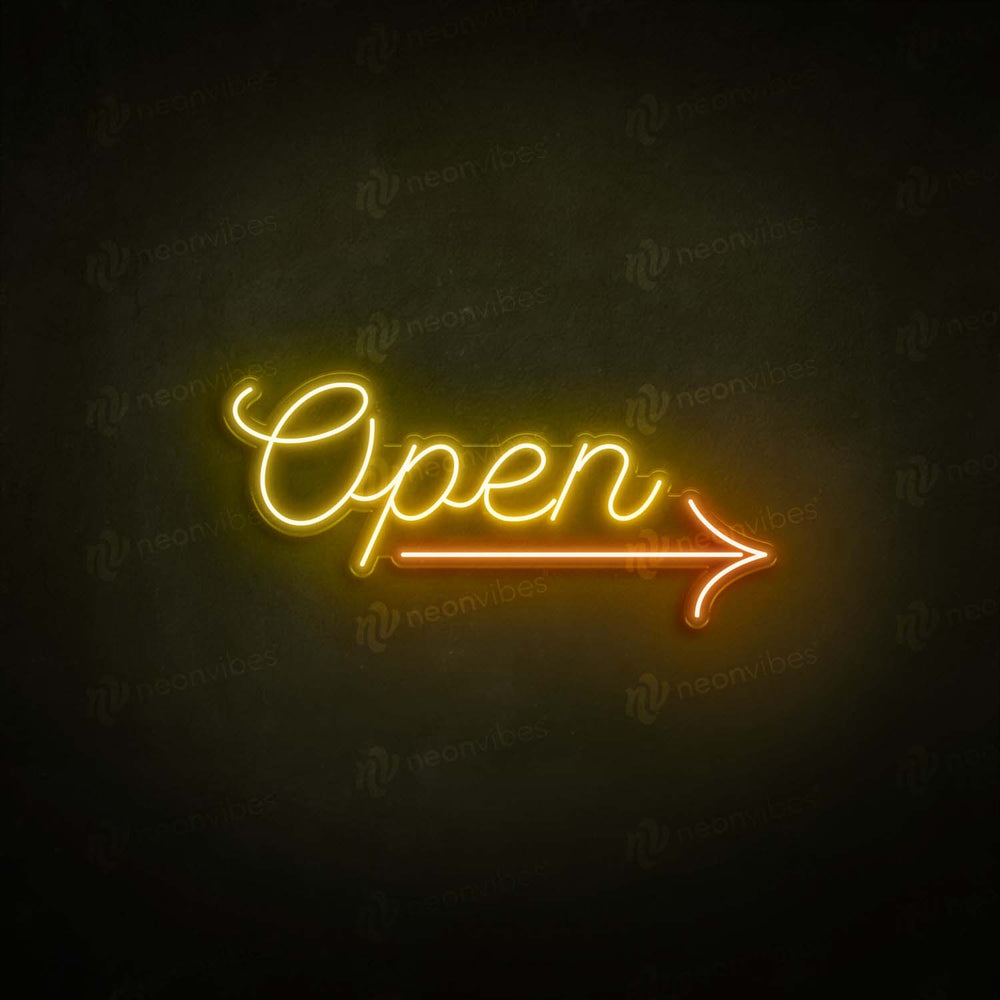 Open neon sign