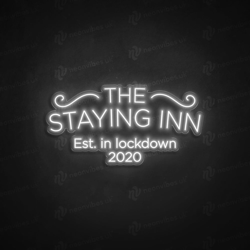 Staying Inn neon sign