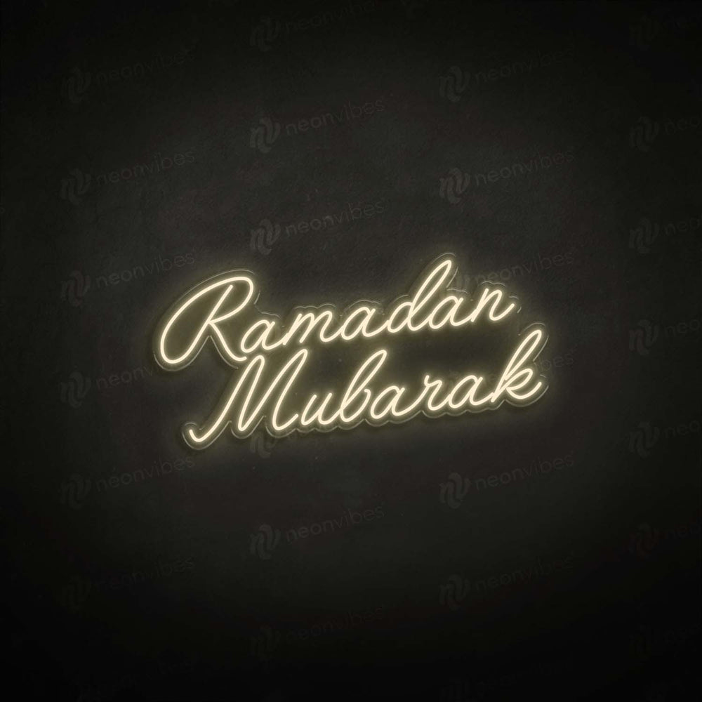 Ramadan Mubarak neon sign