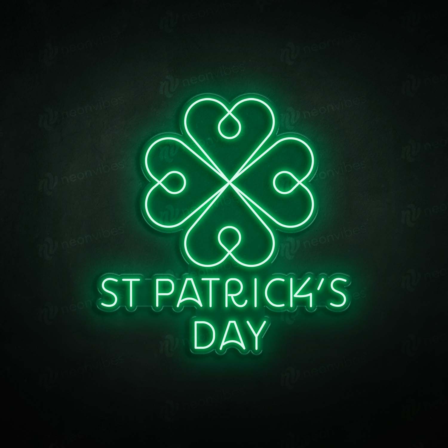 Lucky Clover Leaf Neon Sign Green Neon Light